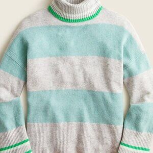 Striped Turtleneck Sweater - J.Crew - Size L
